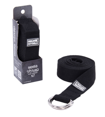 Ремешок для йоги 304 см, черный