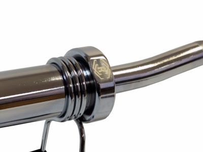 Гриф олимпийский слабоизогнутый хромированный 47" REBEL с замками