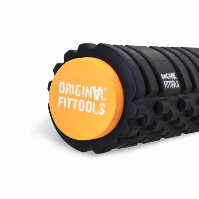 Цилиндр массажный 33 x 14 см черный двойной