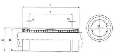 Подшипник линейный LM35UU (GLPH2100)