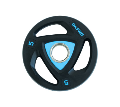 Диск олимпийский полиуретановый 5 кг OKPRO