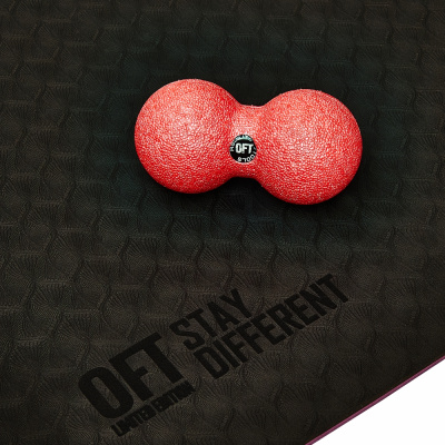 Шар массажный сдвоенный 12 х 6 см розовый