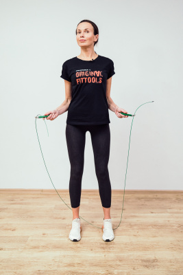 Скакалка тренировочная профессиональная с алюминиевыми рукоятками