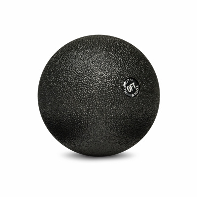 Шар массажный одинарный 10 см черный (без цветной коробки)