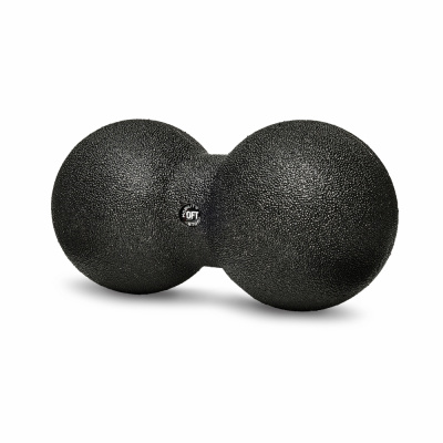 Шар массажный сдвоенный 24 х 12 см черный (без цветной коробки)