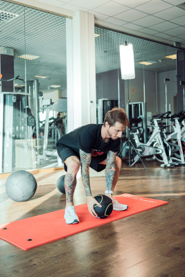 Мяч тренировочный черный 10 кг