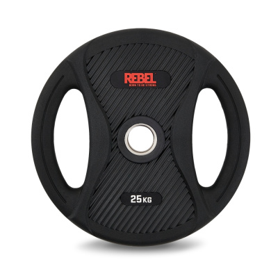Диск олимпийский обрезиненный с двумя хватами 25 кг REBEL