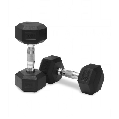 Гантели гексагональные по 8 кг (пара) REBEL