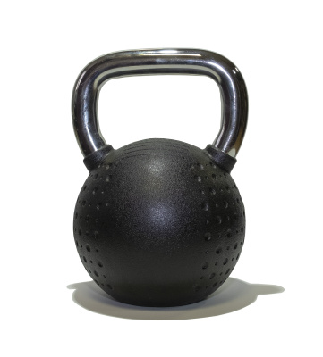 Гиря 20 кг с хромированной ручкой полиуретановая (CPU)