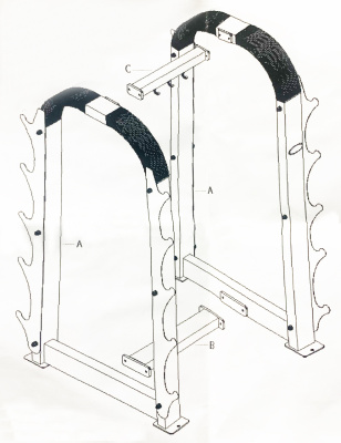 Подставка под 10 грифов