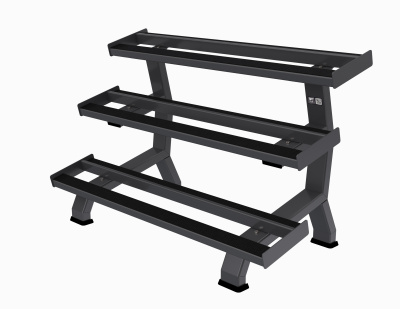 Стойка для гантелей трехрядная (на 15 пар)