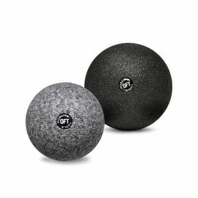 Шар массажный одинарный 10 см черный (без цветной коробки)