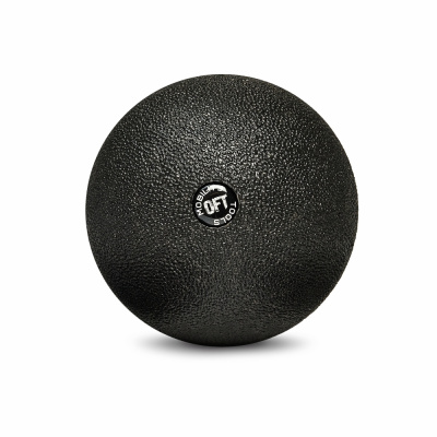Шар массажный одинарный 10 см черный (без цветной коробки)
